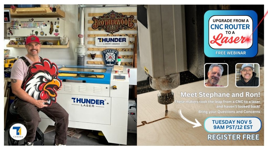Webinar: Using a CNC router machine for wood ? Try upgrading to a Laser ...