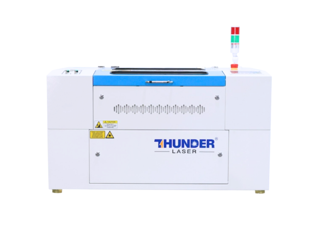 Nova Plus RF Tube laser cutter by Thunder Laser Canada desktop white and blue metal laser cutter machine