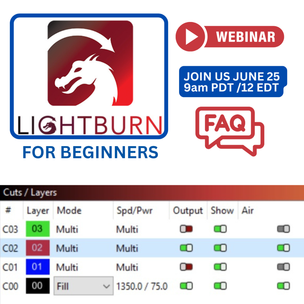 LIGHTBURN FOR BEGINNERS webinar june 25 2025