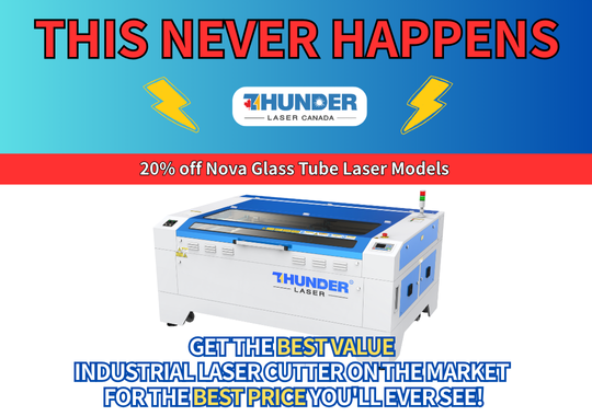 this never happens! thunder laser canada 20% off nova glass tube models