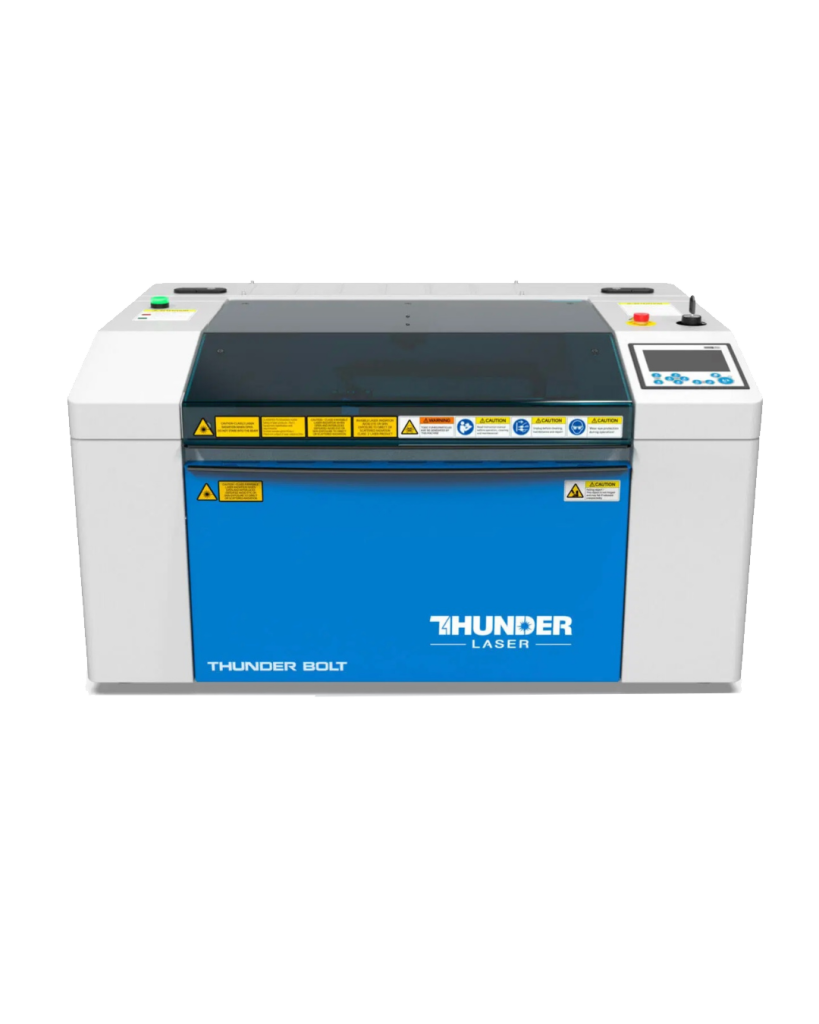 thunder bolt 30w thunder laser. white and blue laser engraver machine